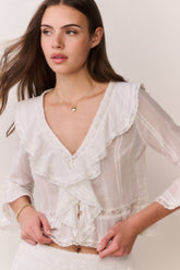 Olenna Cotton Victorian Ruffle Top | Loveshackfancy outlet