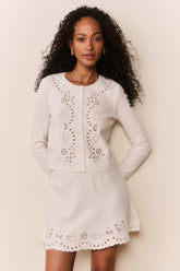 Leda Bandana Eyelet Knit Cardigan | Loveshackfancy near me