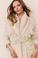 Daphira Fringe Alpaca Wrap Cardigan | Loveshackfancy US