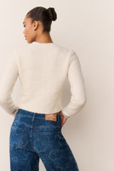 Leocadia Wool-Blend Embellished Cardigan | Loveshackfancy on sale