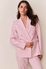 Gillian Linen-Cotton Bow Blazer | Loveshackfancy sale