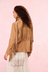 Geraline Suede Fringe Jacket | Loveshackfancy discount