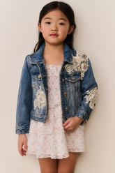 Little Girls Lavina Denim Jacket | Loveshackfancy on sale