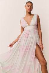 Madeleine Pastel Tie-Dye Chiffon Maxi Dress | Loveshackfancy outlet