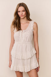 Zayan Heart Eyelet Cotton Mini Dress | Loveshackfancy sale