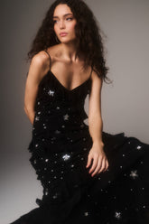 Rialto Crystal Star Embellished Maxi Dress | Loveshackfancy for sale