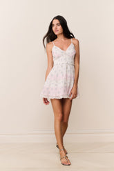 Krista Mixed Print Cotton Mini Dress | Loveshackfancy online