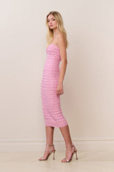 Eclipse Rhinestone Scallop Bandage Dress | Loveshackfancy on sale