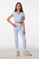 Tween Cherrily Bow Print Active Top | Loveshackfancy discount