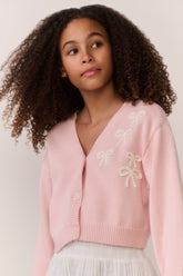 Tween Jayne Bow Embroidered Cardigan | Loveshackfancy discount