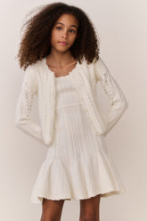 Tween Emlynn Stretch Pointelle Cardigan | Loveshackfancy for sale