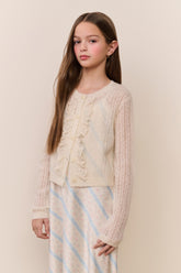 Tween Kena Alpaca-Wool Pointelle Cardigan | Loveshackfancy on sale
