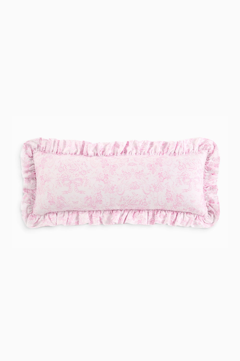 Lumbar Toile Print Ruffle Pillow | Loveshackfancy US
