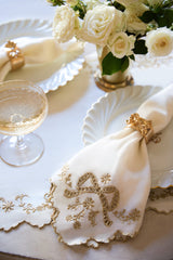 Heirloom Gold Bow Napkin Ring Set - Set Of 4 | Loveshackfancy discount