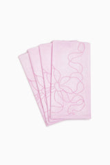 Embroidered Linen Bow Napkins - Set of 4 | Loveshackfancy for sale