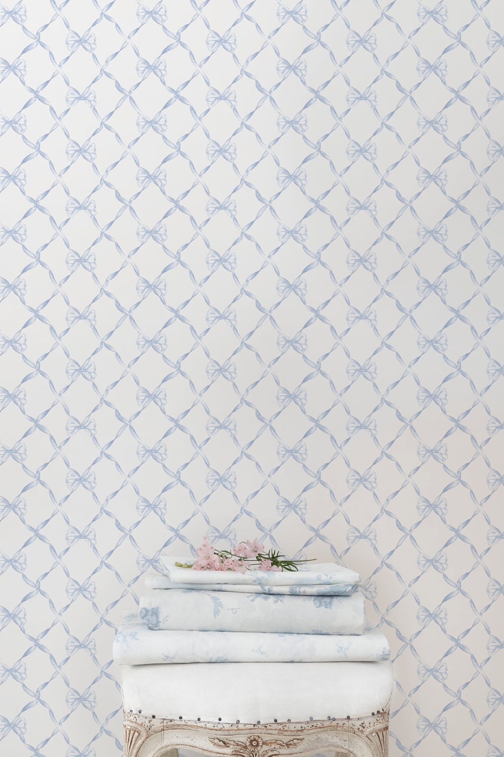 Baby Bow Blue Bella Standard Wallpaper | Loveshackfancy sale