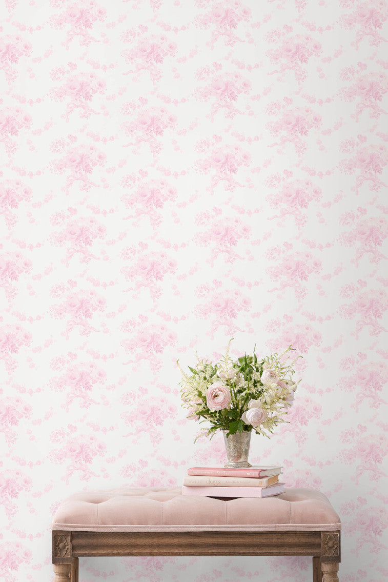 Pink Dream Peel & Stick Wallpaper | Loveshackfancy for sale
