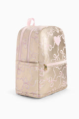 STATE x LoveShackFancy Gold Kane Double Pocket Backpack | Loveshackfancy US