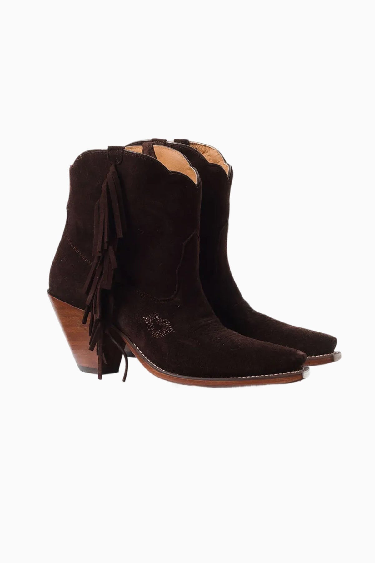 Besita The Spirit Fringe Suede Booties | Loveshackfancy sale