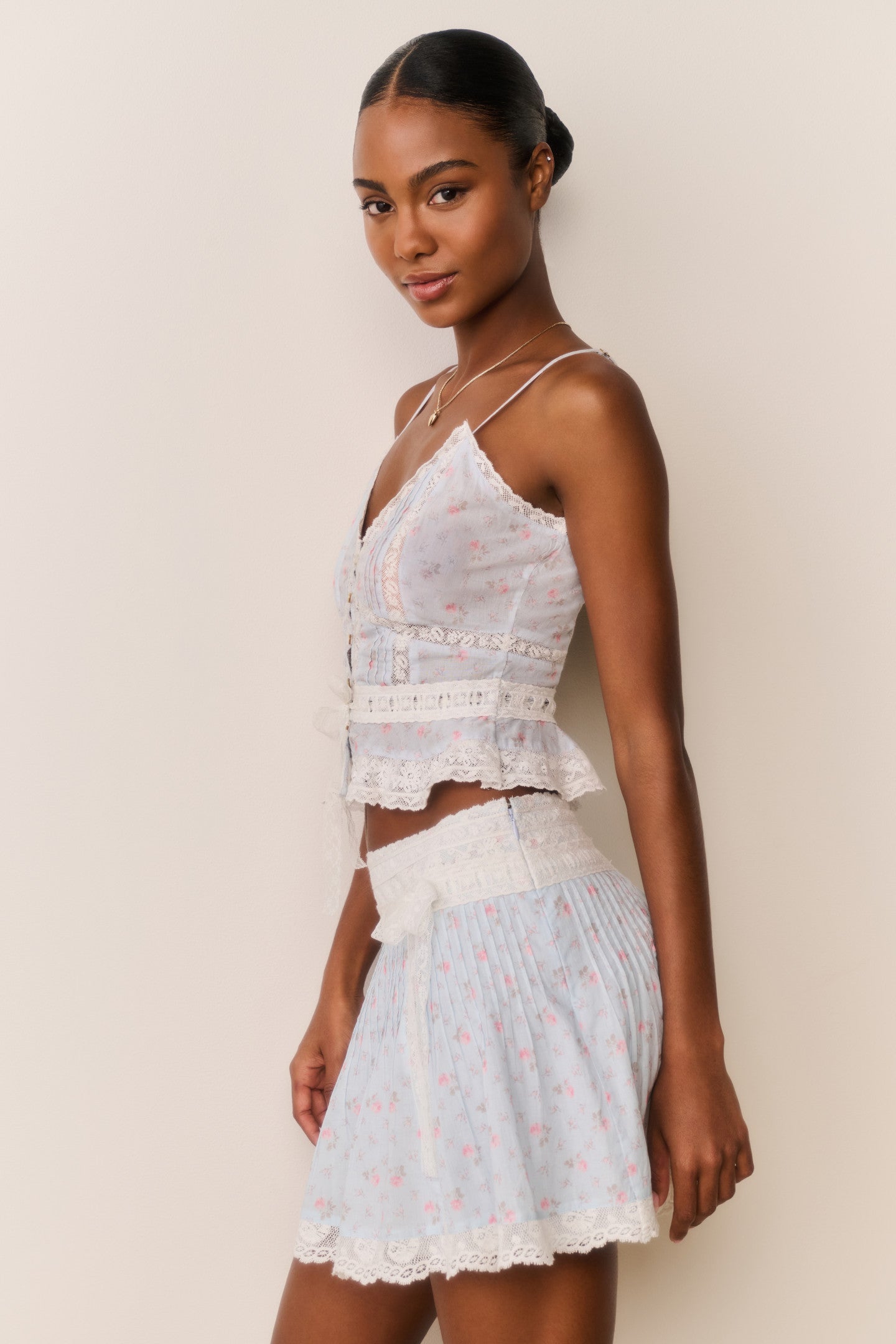 Avra Floral Cotton Peplum Cami | Loveshackfancy sale