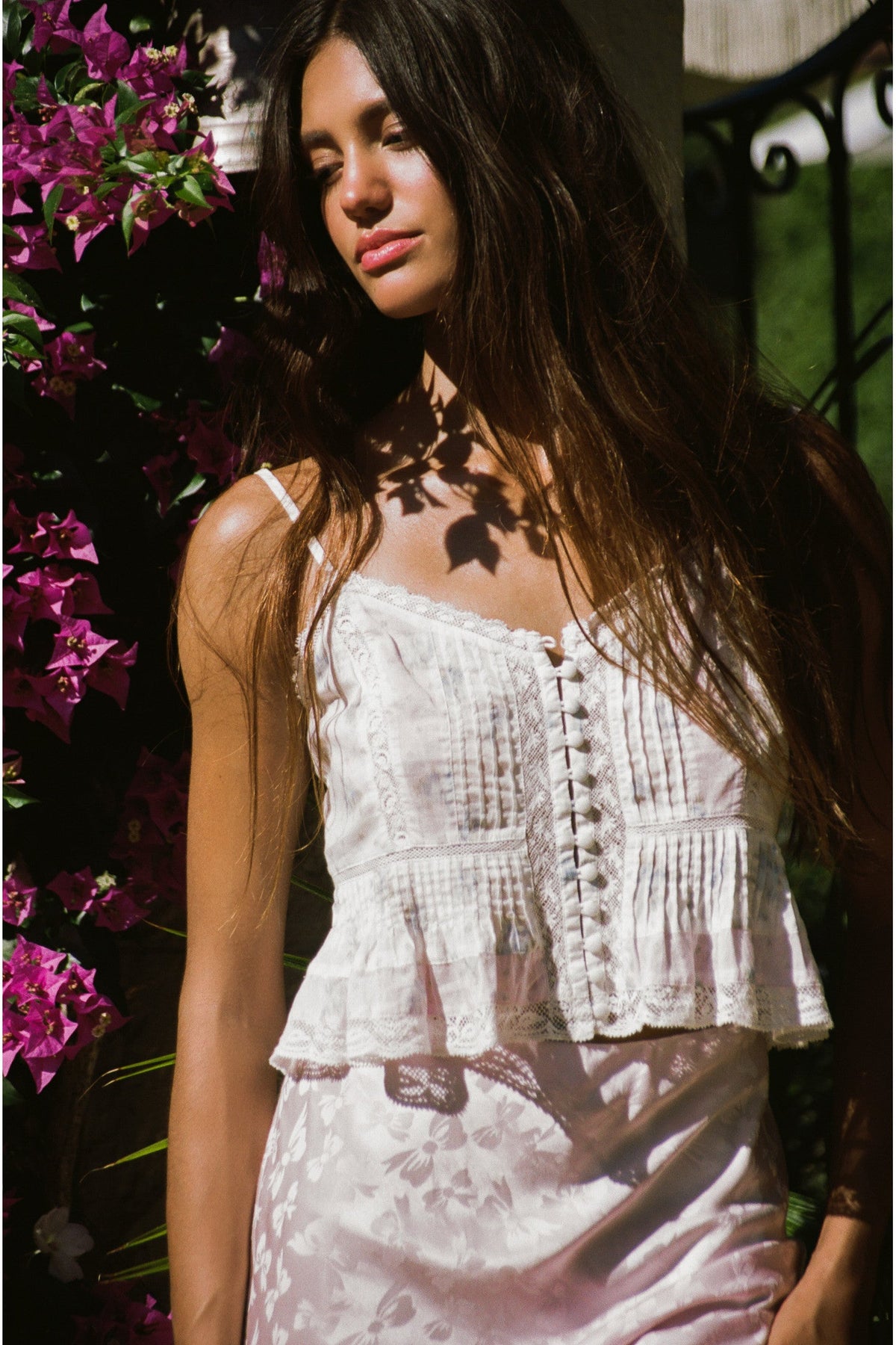 Aleni Mixed Print Cotton Top | Loveshackfancy sale