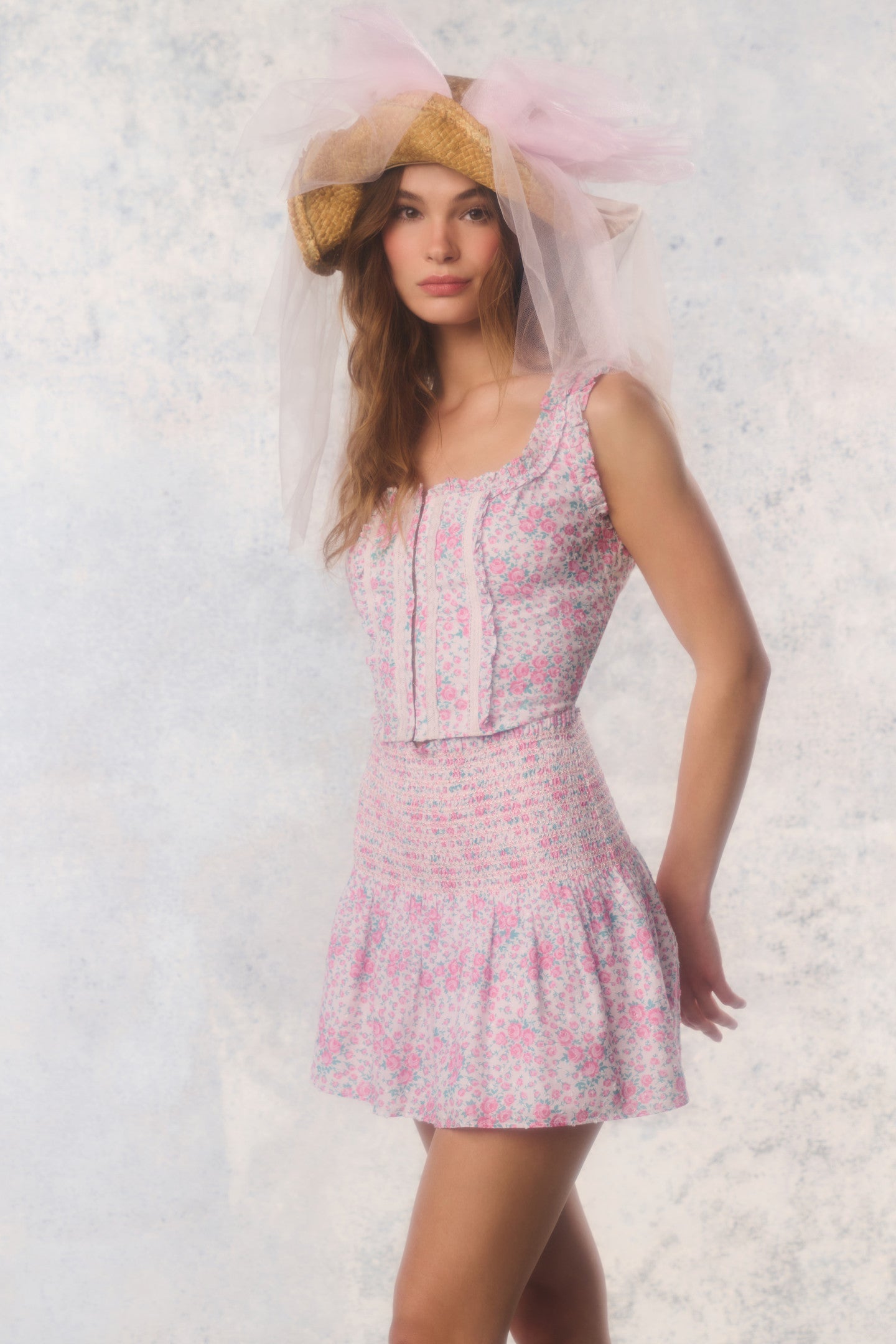 Re-Edition Georgie Floral Cotton Bustier | Loveshackfancy on sale