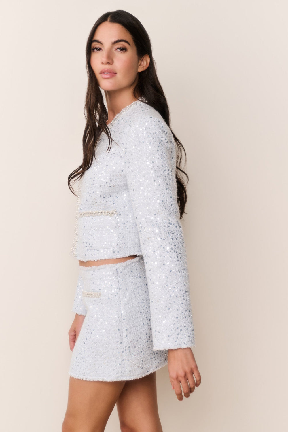 Kelli Sequin Tweed Jacket | Loveshackfancy on sale