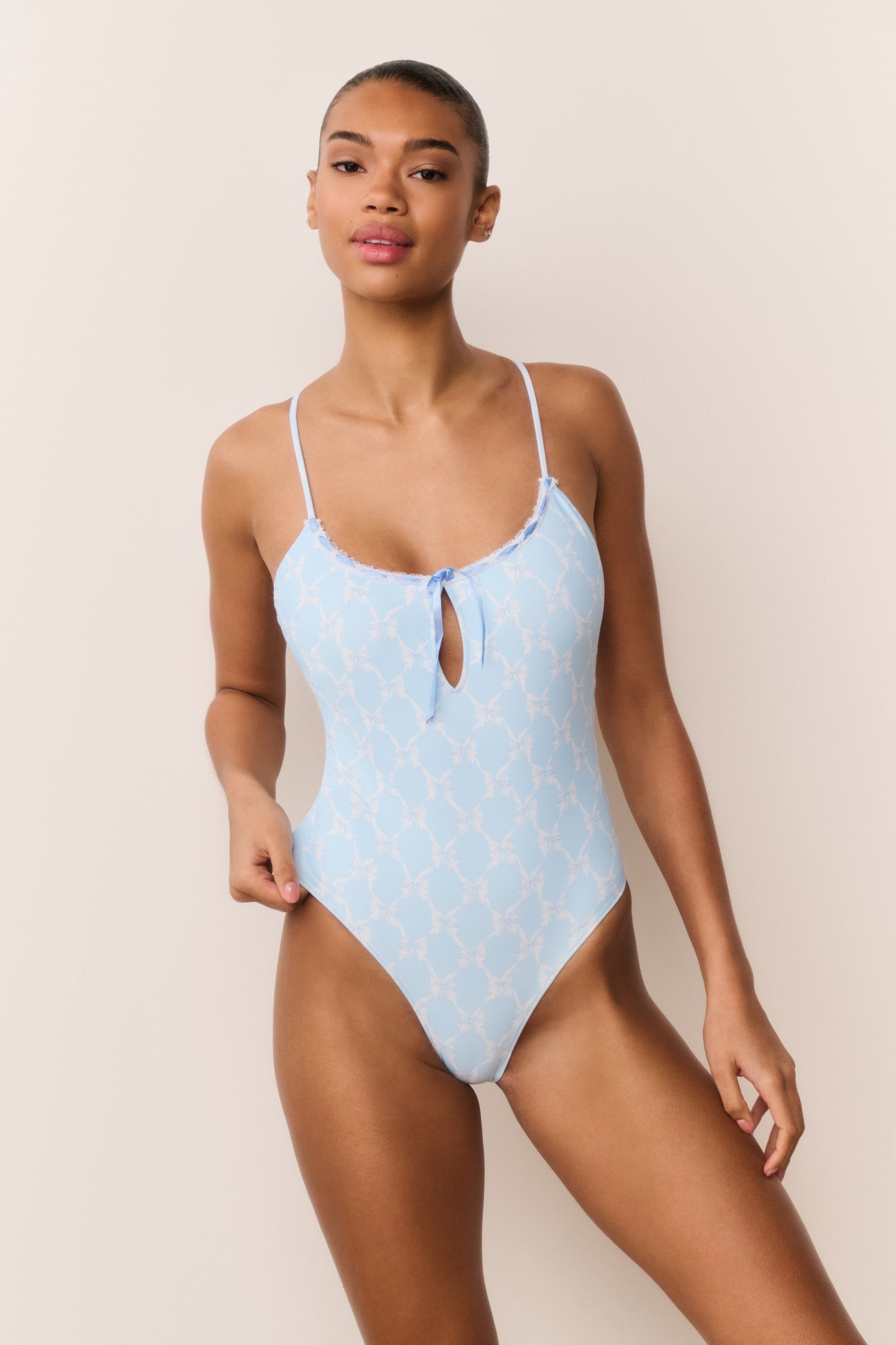 Laguna Bow Print One-Piece Swimsuit | Loveshackfancy on sale