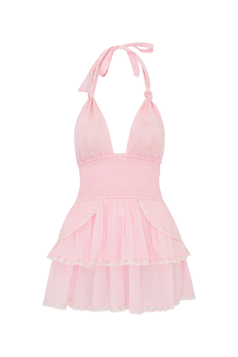 Deanna Heritage Halter Mini Dress | Loveshackfancy near me