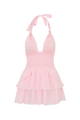 Deanna Heritage Halter Mini Dress | Loveshackfancy near me