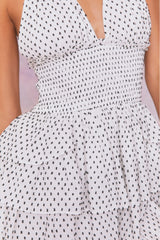 Deanna Polka Dot Halter Mini Dress | Loveshackfancy discount
