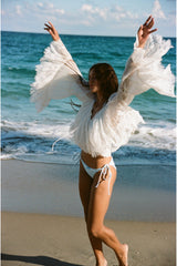 Darline Chiffon Lace Blouse | Loveshackfancy US