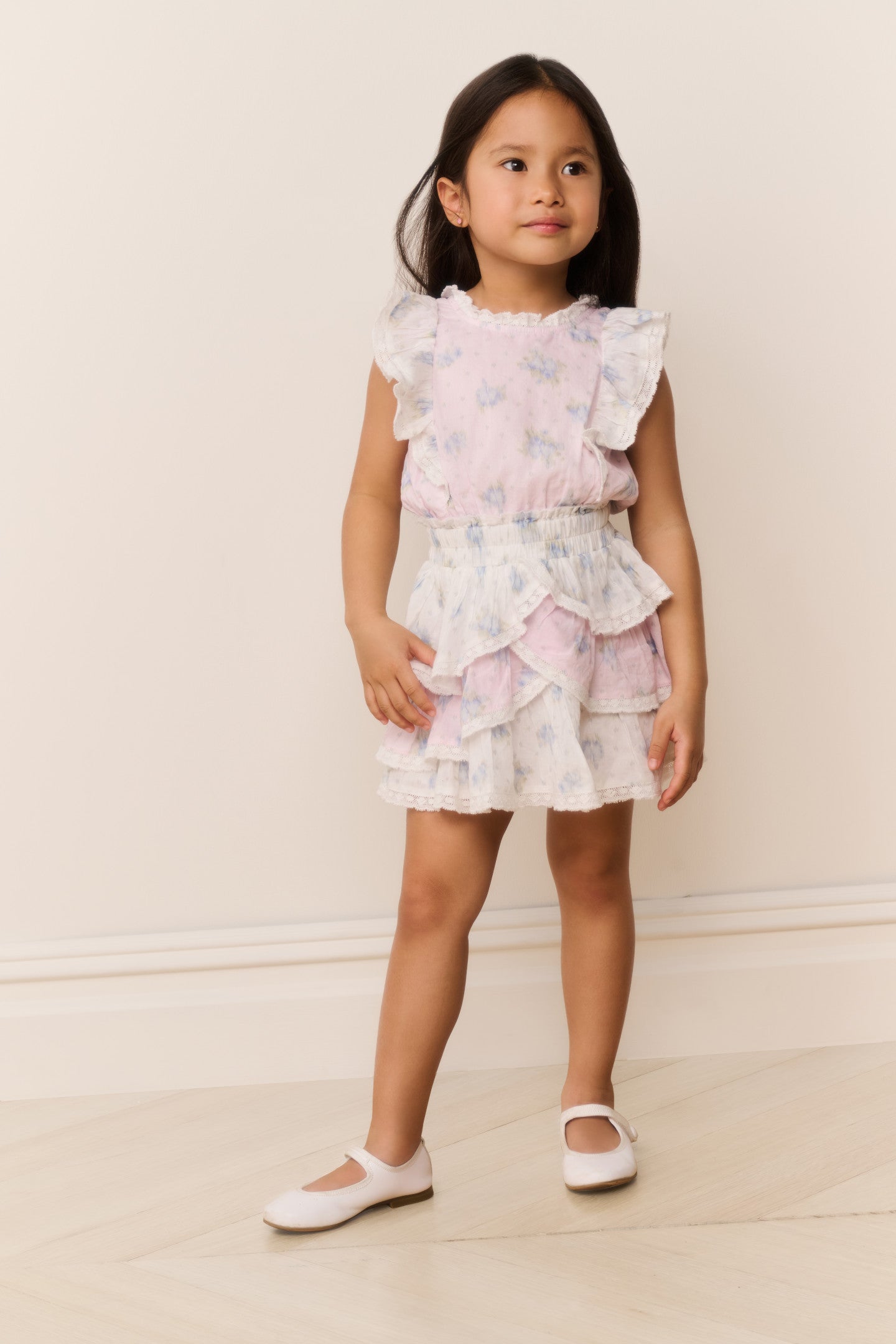 Little Girls Decker Mixed Print Dress | Loveshackfancy US