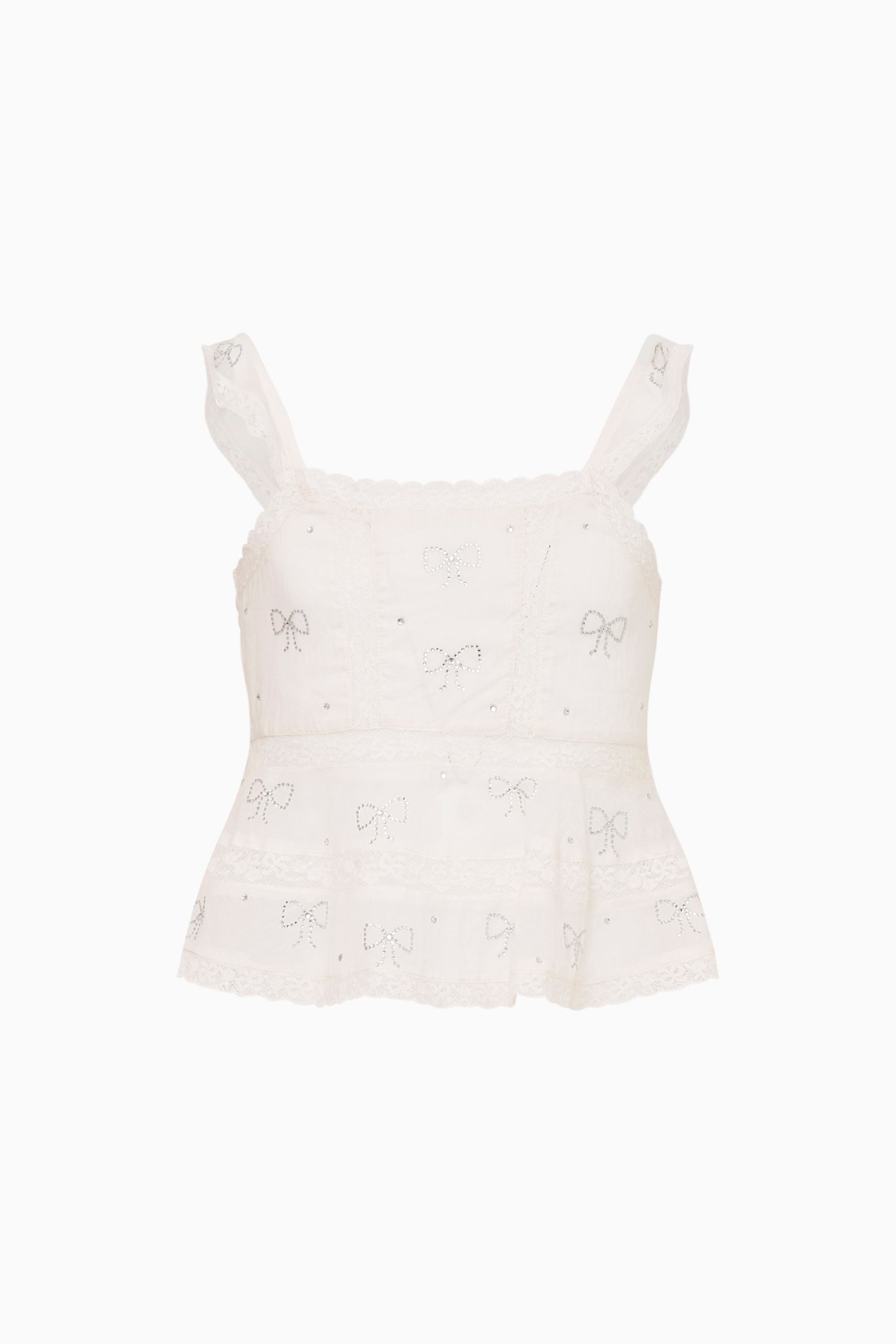 Little Girls Melsy Crystal Bow Cotton Top | Loveshackfancy discount