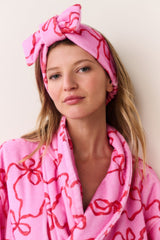 Bow Print Face Wash Beauty Headband | Loveshackfancy US