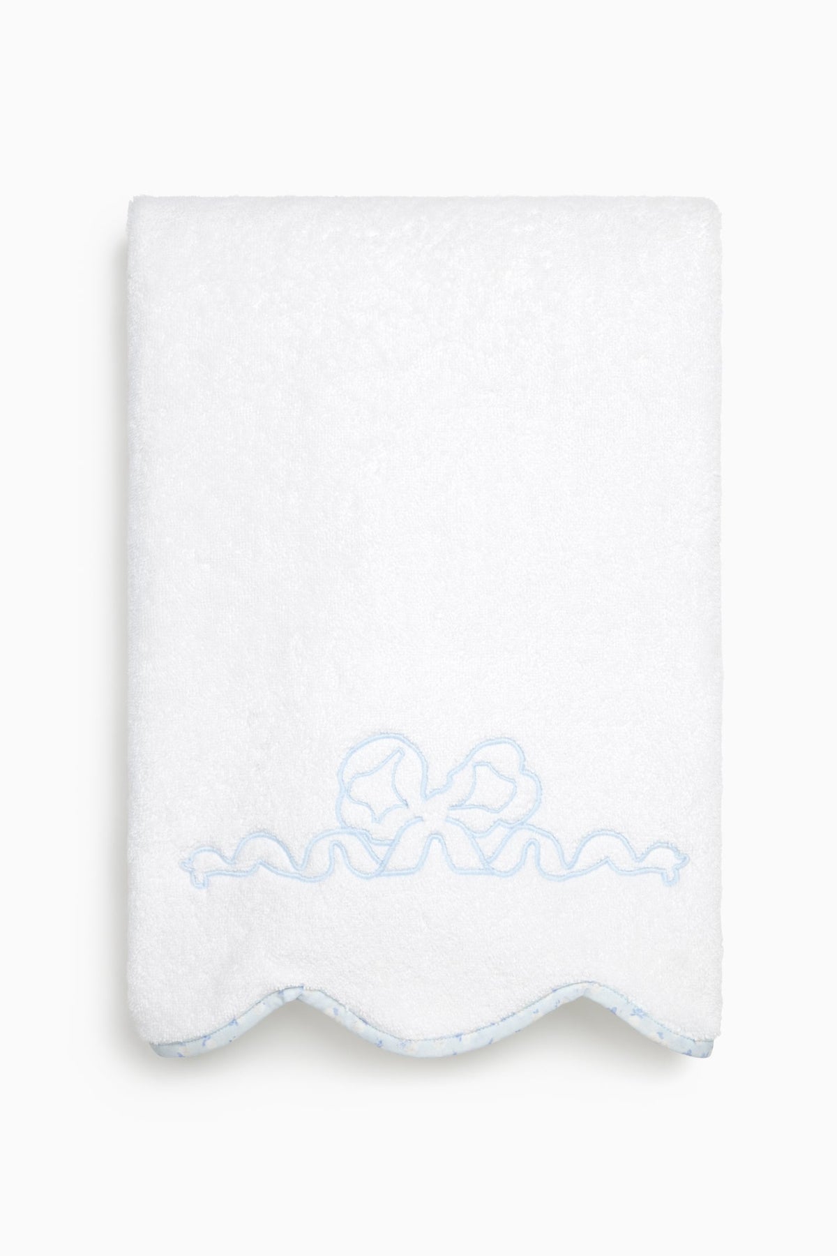 Bow-Embroidered Bath Towel | Loveshackfancy on sale