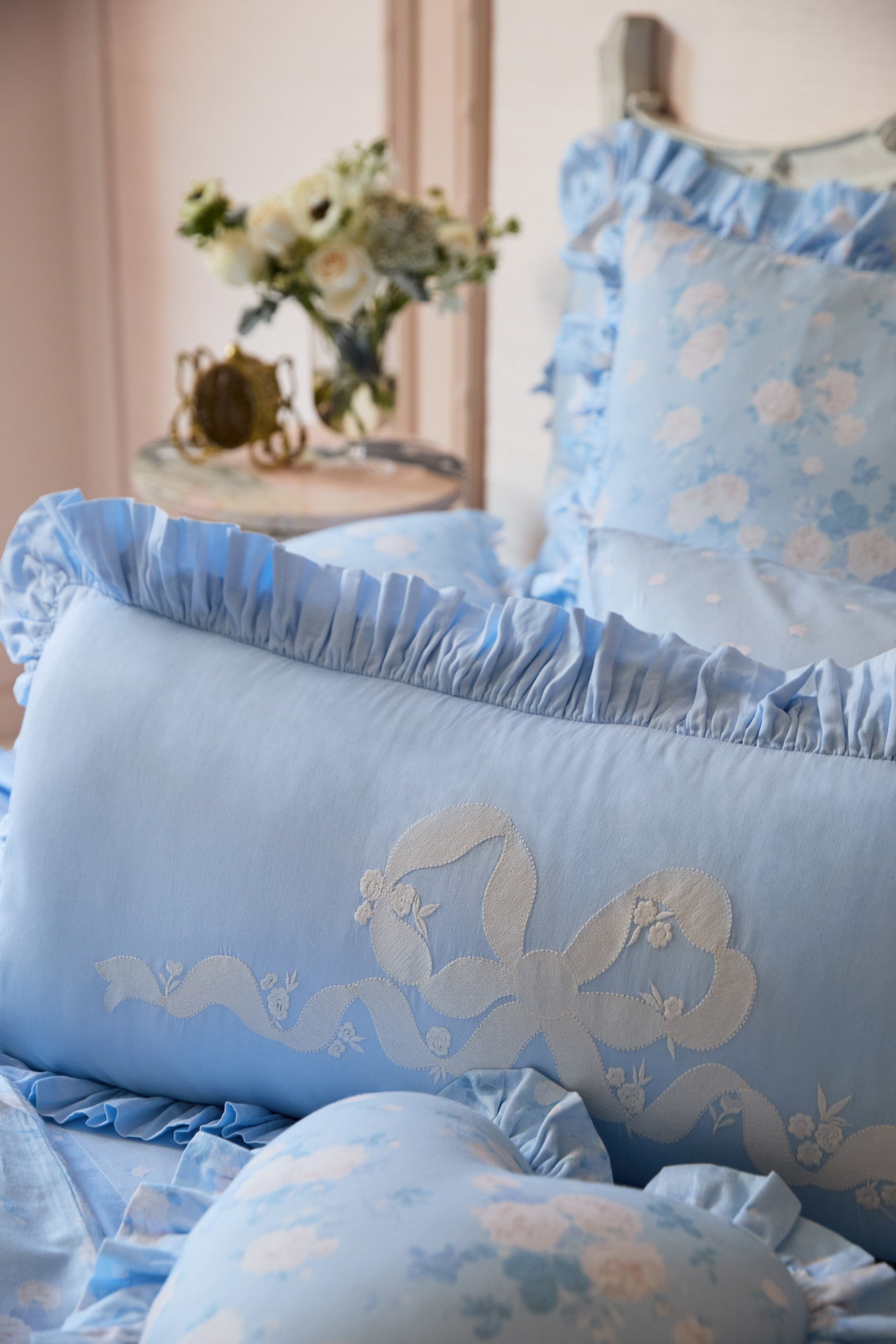 Boheme Ruffled Lumbar Pillow | Loveshackfancy US