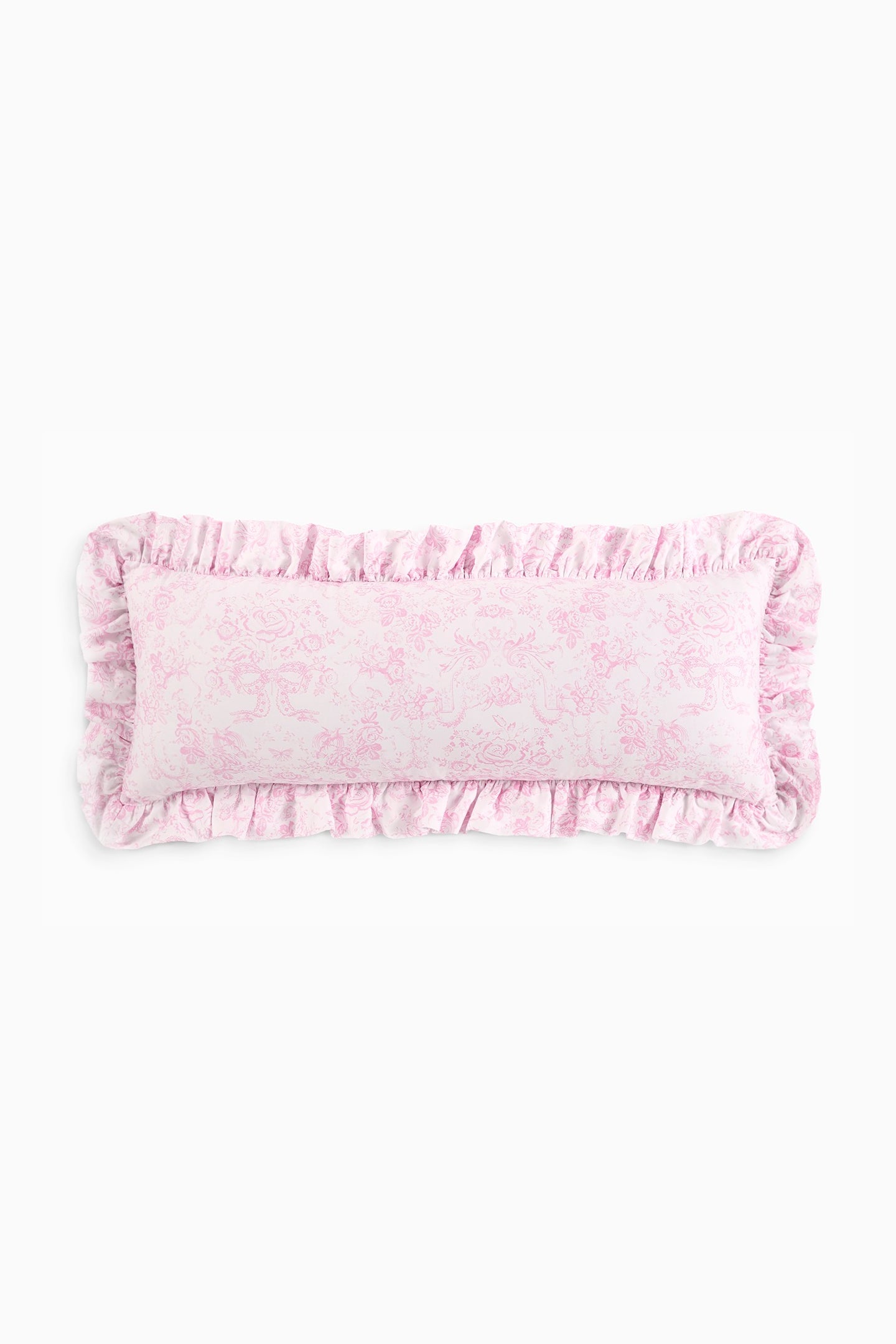 Lumbar Toile Print Ruffle Pillow | Loveshackfancy US