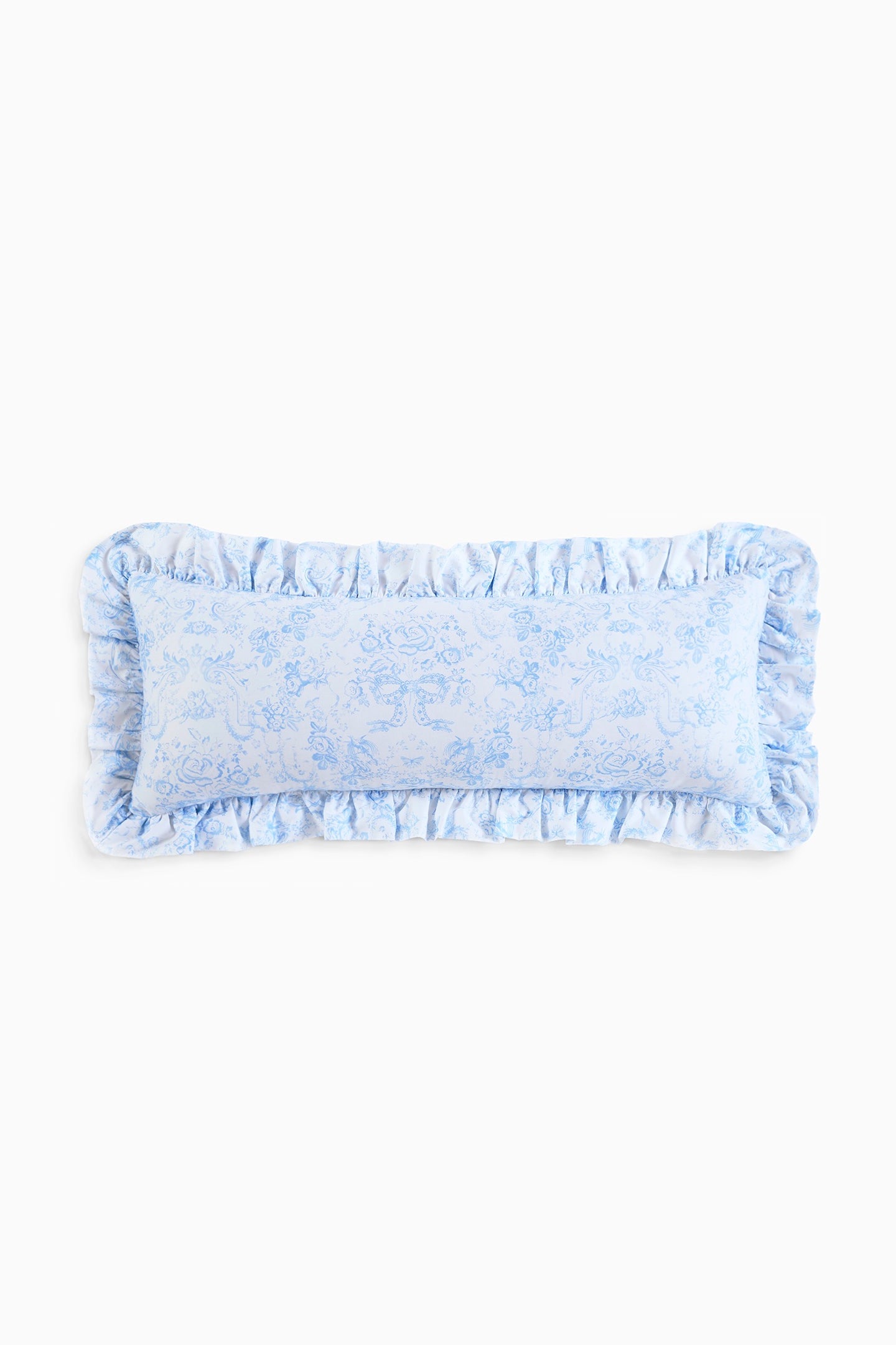 Lumbar Toile Print Ruffle Pillow | Loveshackfancy US