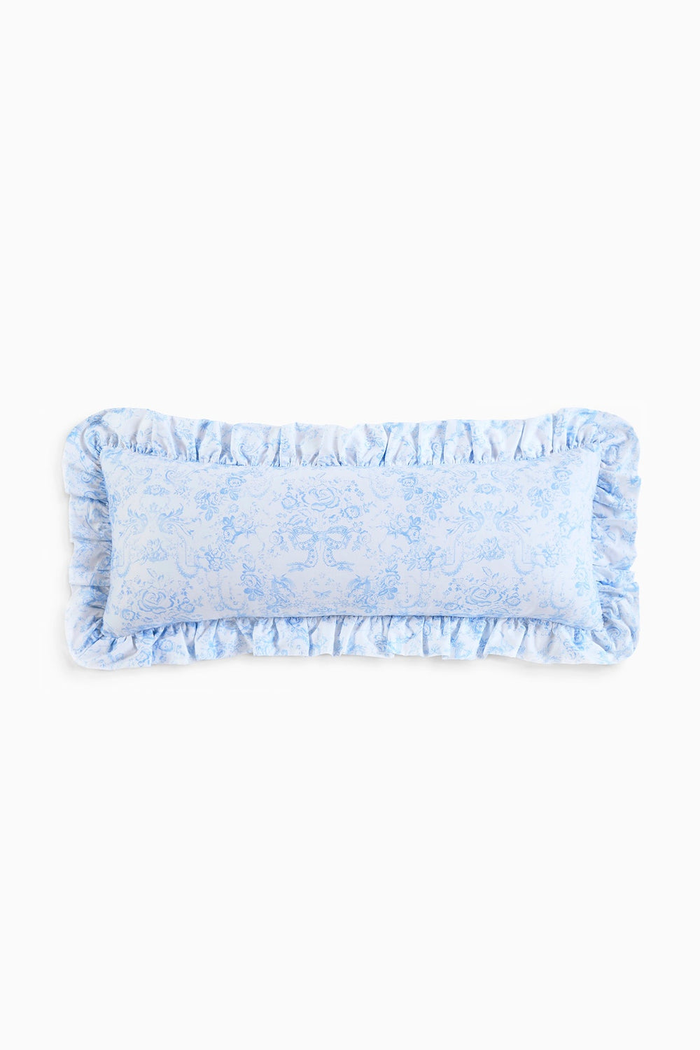 Lumbar Toile Print Ruffle Pillow | Loveshackfancy US