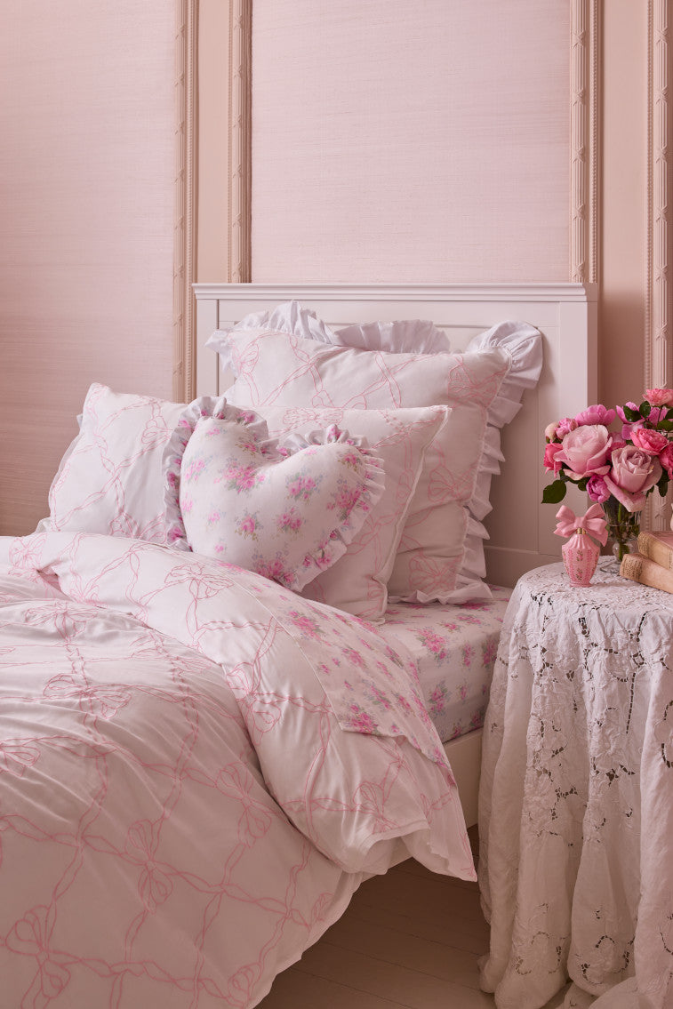 Embroidered Bow Duvet Cover + Sham Set | Loveshackfancy near me