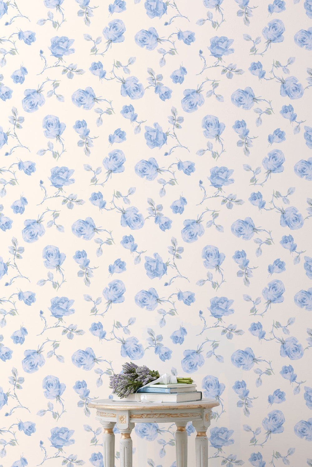 Ribbon Rosa French Blue Standard Wallpaper | Loveshackfancy for sale