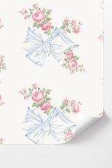 Rosa Beaux Pastel Blue Peel + Stick Wallpaper | Loveshackfancy online
