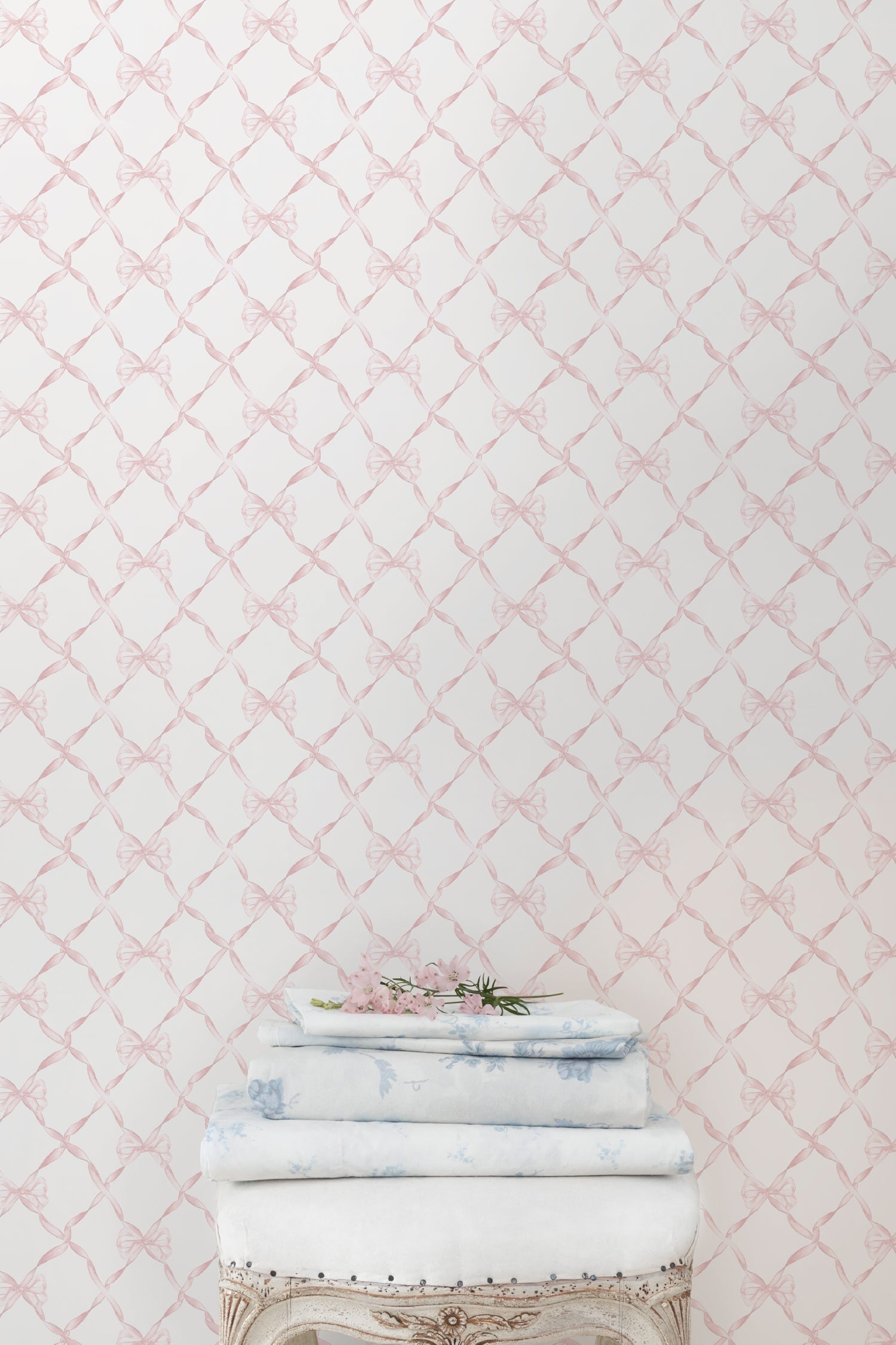 Baby Bow Faded Primrose Standard Wallpaper | Loveshackfancy on sale