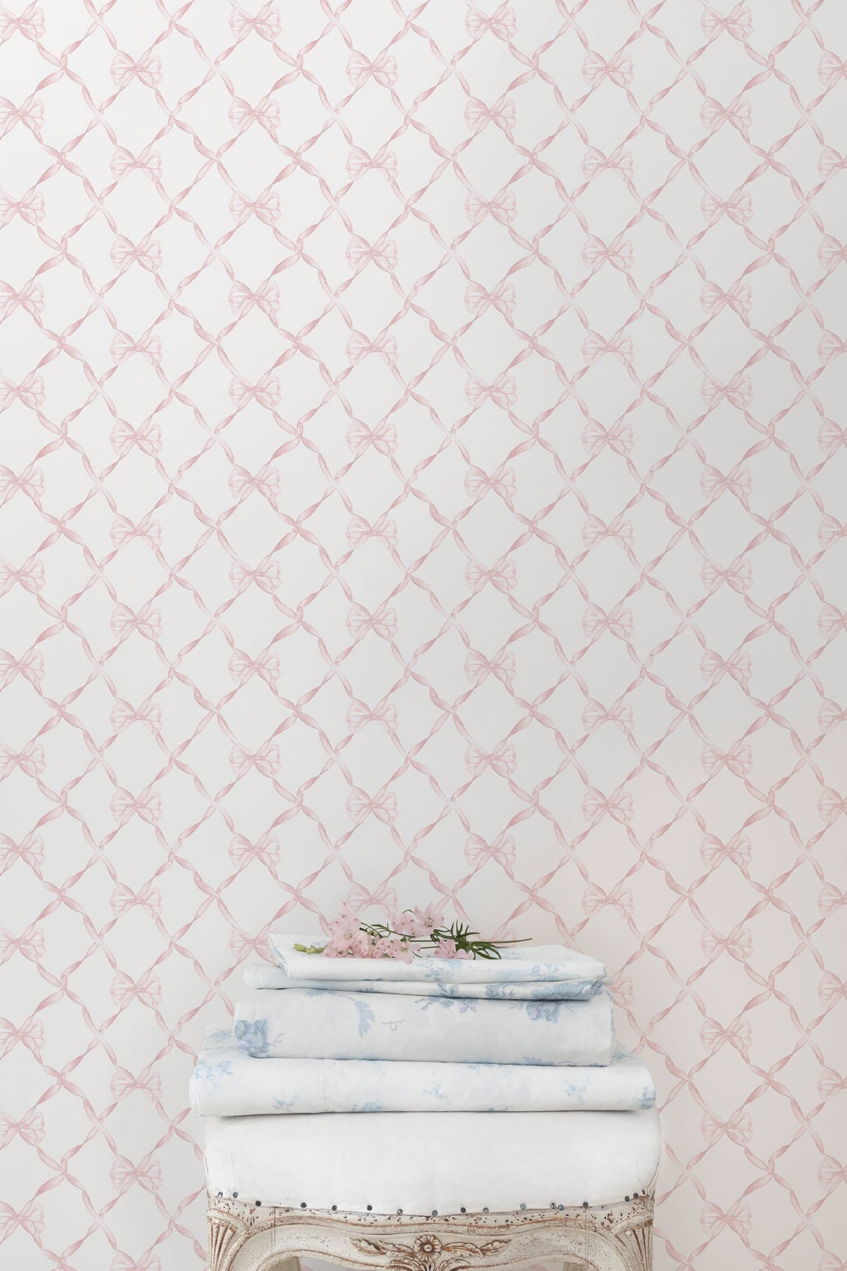 Baby Bow Faded Primrose Standard Wallpaper | Loveshackfancy on sale