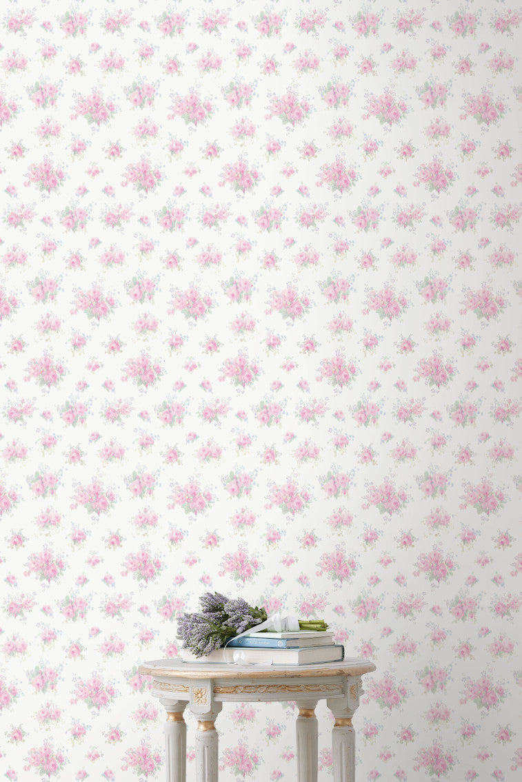 Breezy Ikat Rose Standard Wallpaper | Loveshackfancy US