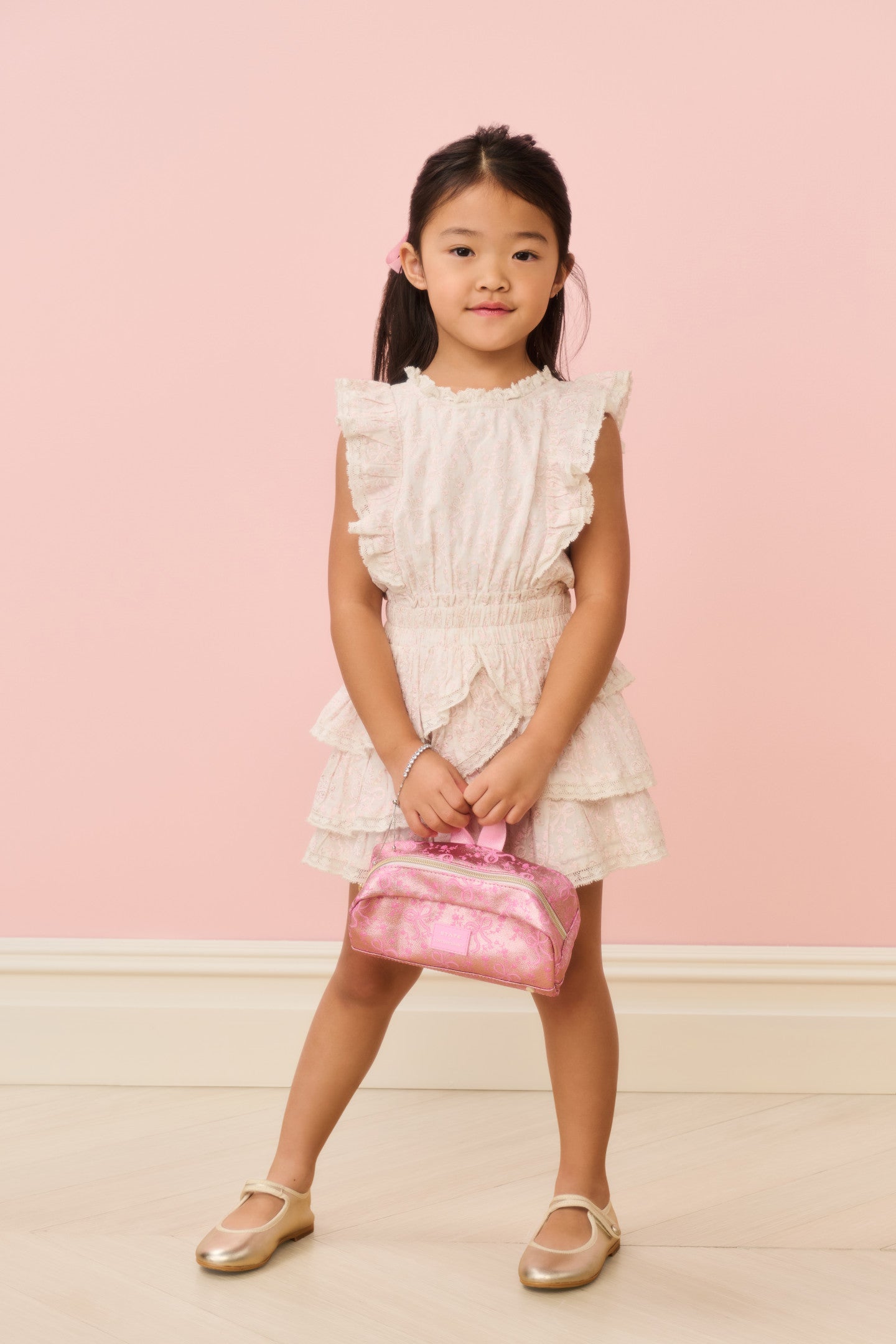 STATE x LoveShackFancy Metallic Bow Clinton Pencil Case | Loveshackfancy for sale