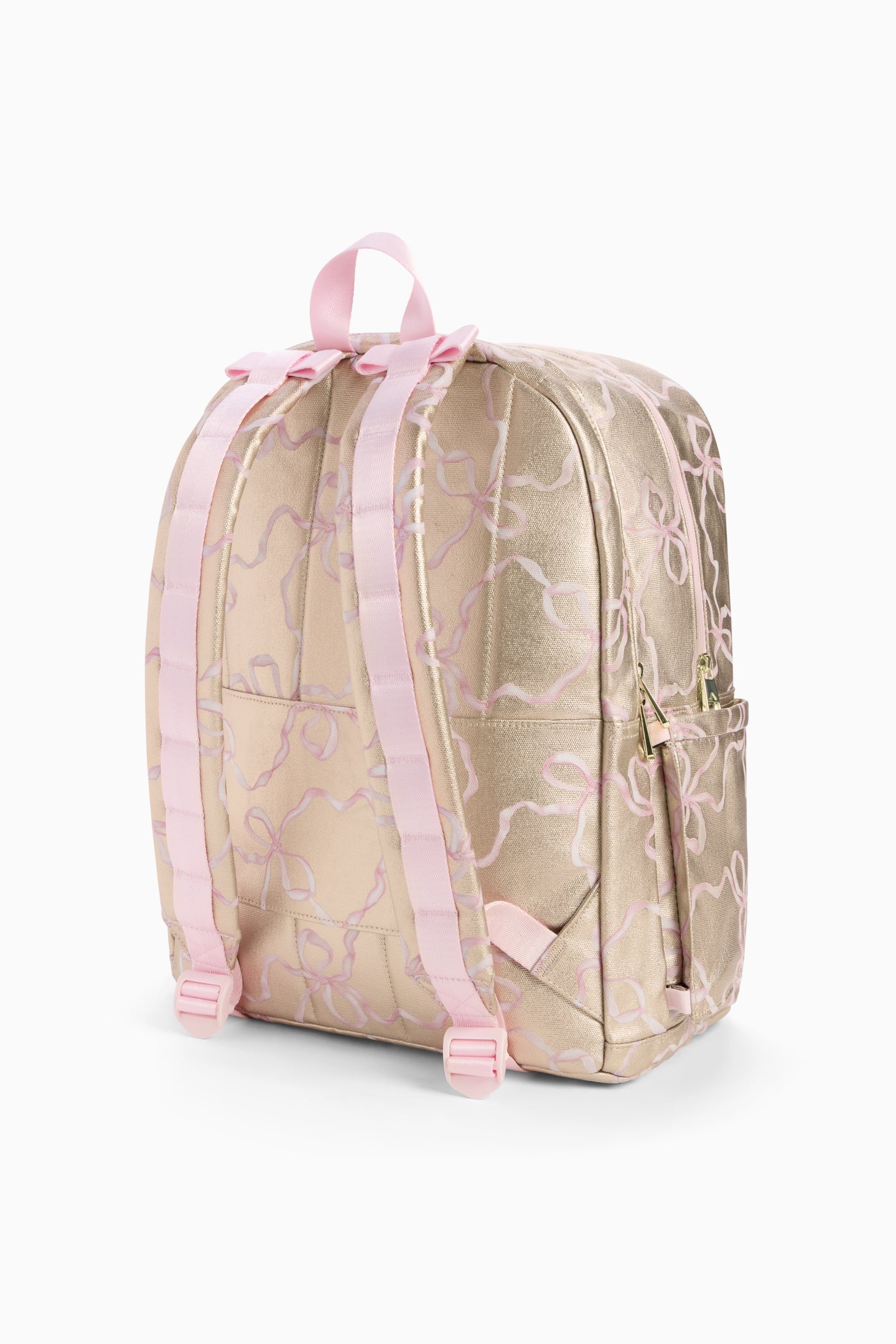 STATE x LoveShackFancy Gold Kane Double Pocket Backpack | Loveshackfancy US
